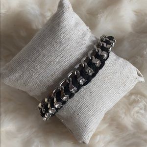 🆕 NEW Black Woven Chain & Rhinestone Bracelet!!!